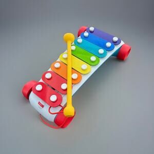 Fisher-Price Classic Xylophone Pull Along Toy Rainbow Musical Toddler w/ Mallet